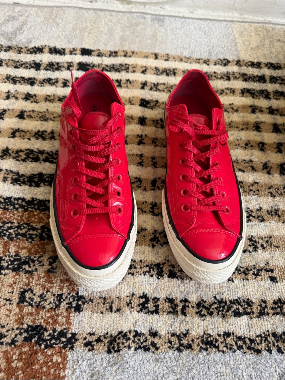 Converse Red All Star Rubber Sole Close-Up